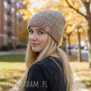 czapka smerfetka czapka damska, kolorowa, młodzieżowa