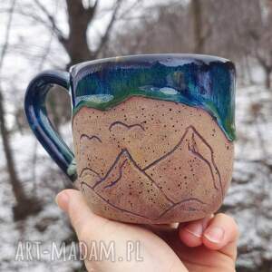 kubki kubek ceramiczny, góry c752, kamionka użytkowa kawę herbatę