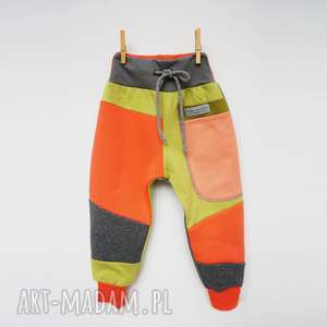 handmade patch pants spodnie 110-152 cm orangina