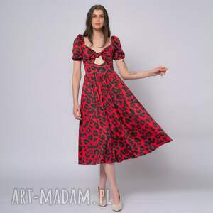 Sukienka w - Ola Solar Tropic, efektowna, w panterkę