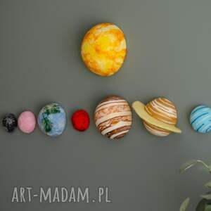 Układ słoneczny z filcu - edukacyjna dekoracja ścienna do pokoju