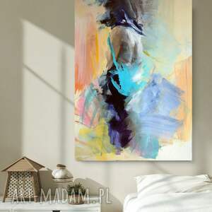 Chusta 100x70cm, kobieta obraz, duże obrazy kobiet
