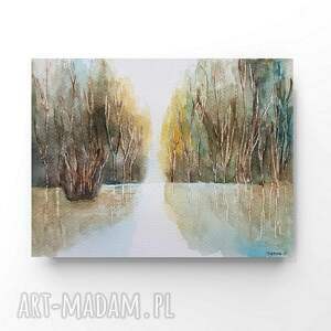 drzewa - akwarela formatu 18/24 cm, pejzaż