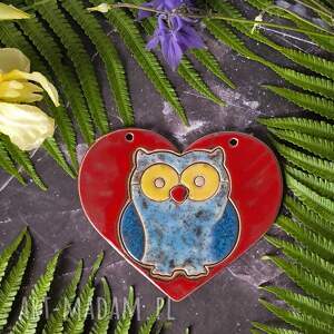 handmade dekoracje serce z sową