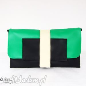 handmade torebki jesienny szał black green