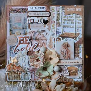 handmade scrapbooking kartki kartka jesień kawa na każdą okazję