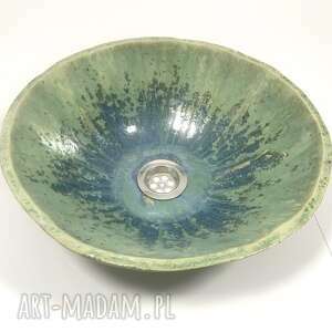 handmade ceramika ceramiczna umywalka "zieleń"