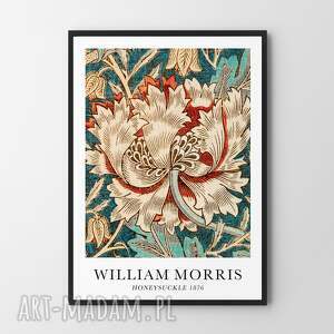 plakaty plakat william morris honey suckle 1876 kwiaty wzór sztuka - format a4