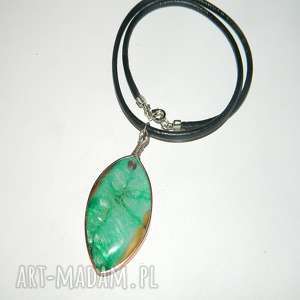 handmade wisiorki zielony agat - n30