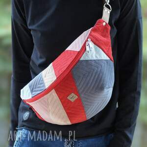 patchworkowa nerka xxl, mini plecak pojemna saszetka, jedna sztuka prezent