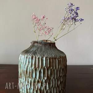 Wazon ceramiczny Deep Lines, rzeźba, dekoracja