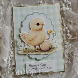 pomysł na święta prezent Kartka wielkanocna z kurczaczkiem