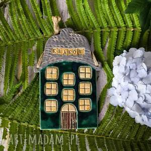 kolorowa kamieniczka kraków zawieszka ozdoba, ceramiczny domek, pamiątka