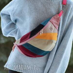 patchworkowa nerka xxl, mini plecak pojemna saszetka prezent, jedna sztuka
