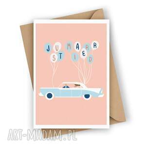 Kartka ślubna Just Married dla nowożeńców