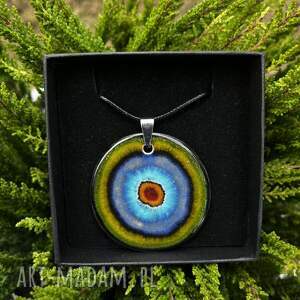 Magiczny naszyjnik ceramiczny - kolorowy wisior handmade