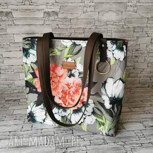 hand-made na ramię torebka w kwiaty
