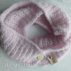 Delikatny szal komin wąski z alpaki i jedwabiu, jedwab