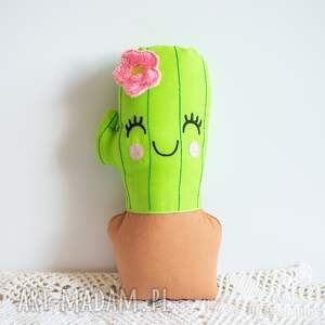 kwiatek dla dziewczynki - różowy 20 cm kaktus, maskotka, koziołkowe love