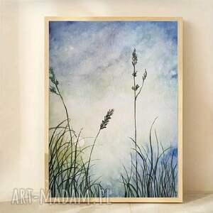 formatu 32/24 cm łąka, akwarela