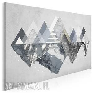 obraz na płótnie - góry zima geometryczny 70x50 cm 42901 górami