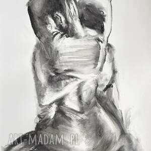 Z Tobą 70x100, szkic, kobieta obraz, obrazy do sypialni