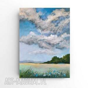 pejzaż - praca formatu 24/18 cm pastele suche