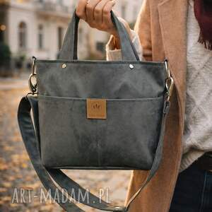 baggi torebka z wodoodpornego zamszu forest, listonoszka kieszeniami