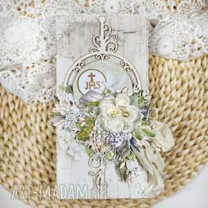 Prezent Kartka komunijna, ręcznie robiona, komunia - święta