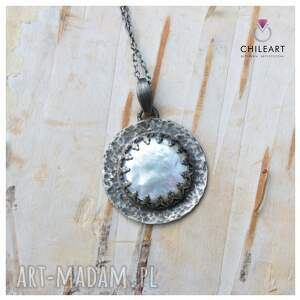 perła w srebrze - wisior z łańcuszkiem 1574a - chileart