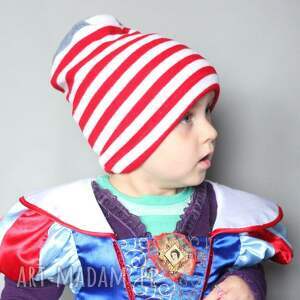 handmade dla dziecka czapka dziecięca dzianinowa ręcznie farbowana, 48-52cm