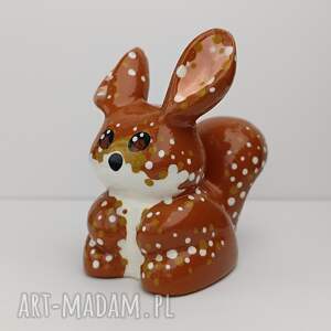 Wiewiórka Ręcznie malowana mała figurka dekoracyjna