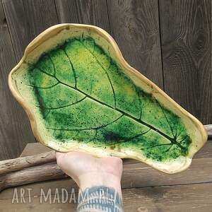 Prezent liść c906) patera ceramiczna