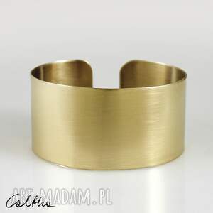 satyna - mosiężna bransoletka 1400-02 kolorze złota gładka bransoleta