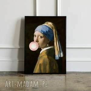 plakat obraz portret z balonem A2 - 42x59 4cm, nowoczesne obrazy, swięta