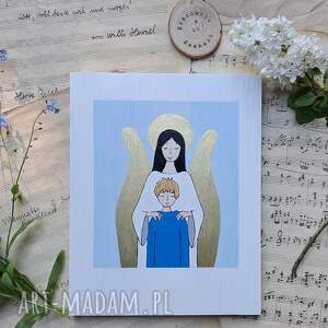 obrazek pamiątka chrztu świętego dla chłopczyka no 1, anioł stróż