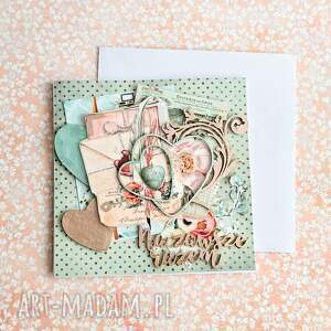 scrapbooking kartki kartka ślubna / rocznicowa zawsze razem, walentynki