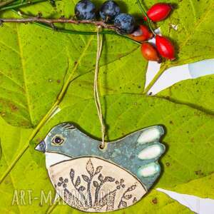 wiszący ptaszek ceramiczny choinkę dekoracja świąteczna, ozdoba