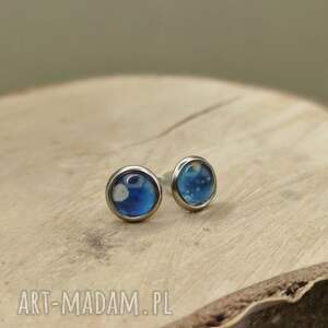 Prezent Kolczyki wkrętki - Błękitna Galaktyka