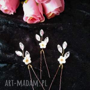 Zestaw, komplet ozdób do włosów, wsuwki do ozdoby na okazje