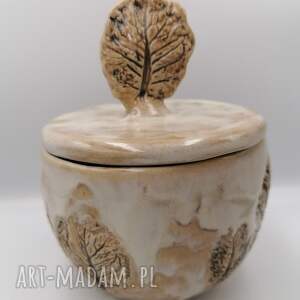 ręcznie wykonane ceramika cukiernica "spacer po lesie" 2