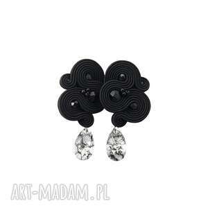 kolczyki soutache femine black