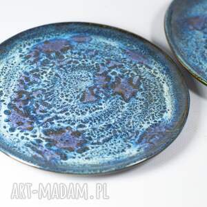 handmade ceramika talerz deserowy| ocean | średnica 18 cm 1 szt