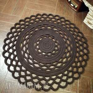 dywan okrągły ze sznurka bawełnianego 120cm do salonu