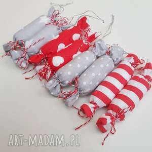 cukierki bawełniane na choinkę, boże narodzenie ozdoba świąteczna, dekoracja