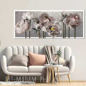 Nowoczesny obraz drukowany na płótnie - Piwonie format147x60cm