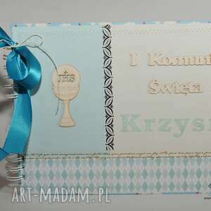 handmade scrapbooking albumy album komunijny imienny