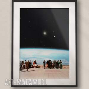 plakat tutaj jestem - kolaż fine art