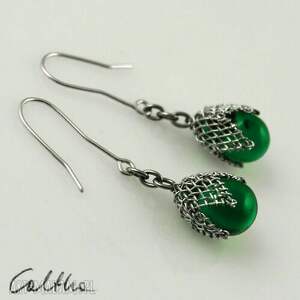 morskie w siateczce - kolczyki - Caltha