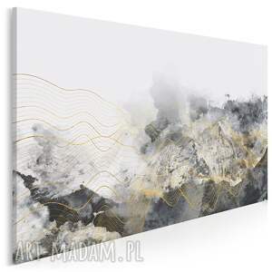 obraz na płótnie - abstrakcja fale linie kreski 70x50 cm 60701